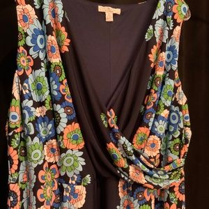 Beautiful LONDON STYLE COLLECTION 3X Floor Length Floral Dress. Draped Bodice
